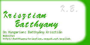 krisztian batthyany business card