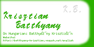 krisztian batthyany business card